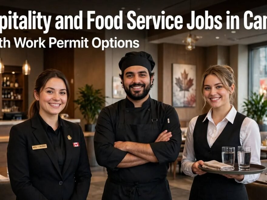Hospitality and Food Service Jobs in Canada with Work Permit Options